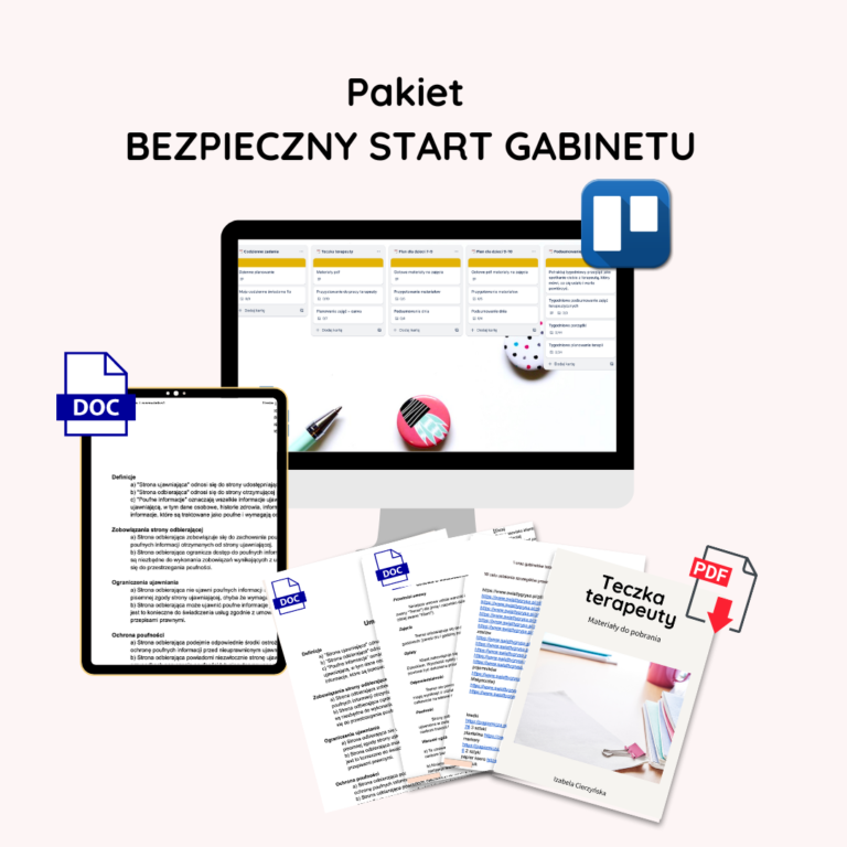 materiały na twarcie gabinetu