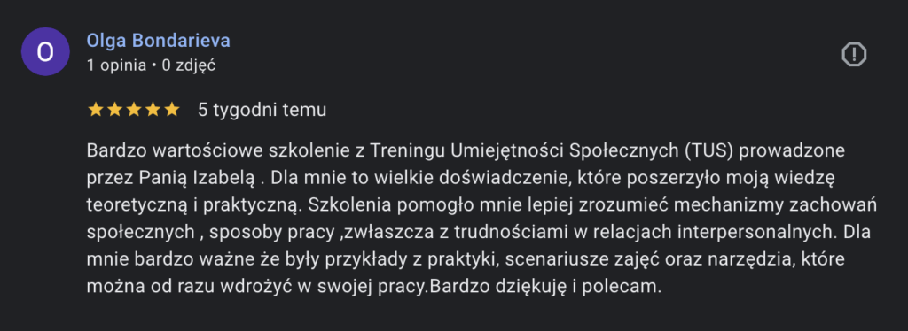 kurs online tus trening umiejetnosci społeczny tus 1 i 2 stopnia