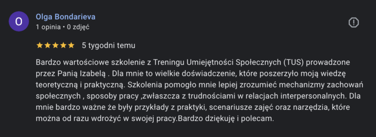 kurs online tus trening umiejetnosci społeczny tus 1 i 2 stopnia