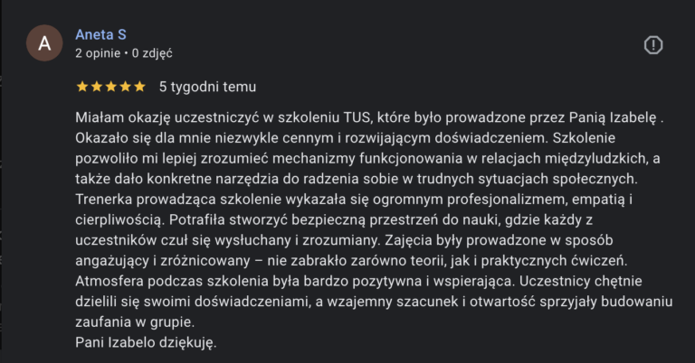 kurs online tus trening umiejetnosci społeczny tus 1 i 2 stopnia